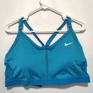 Nike V-Neck Wireless Pullover Indy Sports Bra (Sky Blue)
